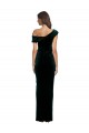 Stretch Velvet Long Off the Shoulder Sheath High Low Evening Gown / Prom Dress / Bridesmaid Dress Armadale