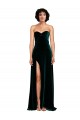 Stretch Velvet Low Back Sweep Train Sweetheart A-Line Semi Formal Evening Dress / Prom Dress / Bridesmaid Dress Armadale